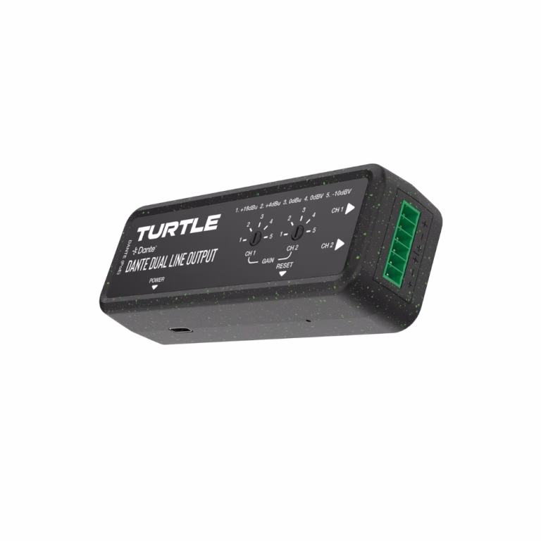Dante-2CH-Analog-Line-Output-Adapter-with-Gain-Controls